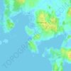 Topografische kaart Högamo, hoogte, reliëf