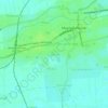 Topografische kaart Koranadu, hoogte, reliëf