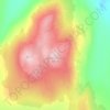 Topografische kaart Hammastunturi, hoogte, reliëf