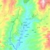 Topografische kaart Kedu, hoogte, reliëf