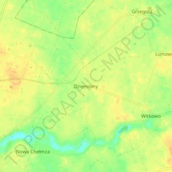 Topografische kaart Dreilinden, hoogte, reliëf