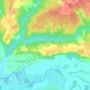 Topografische kaart Le Brouillet, hoogte, reliëf