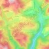 Topografische kaart Bergians Soubran, hoogte, reliëf
