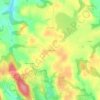 Topografische kaart Croix de Kerlan, hoogte, reliëf