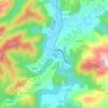 Topografische kaart Trevías, hoogte, reliëf
