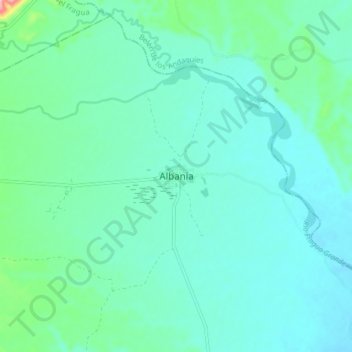 Topografische kaart Albania, hoogte, reliëf