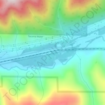 Topografische kaart Lester, hoogte, reliëf