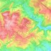 Topografische kaart Zręby, hoogte, reliëf