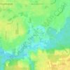 Topografische kaart Marvina, hoogte, reliëf