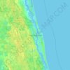 Topografische kaart Saint Augustine, hoogte, reliëf