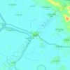 Topografische kaart Kyondoe, hoogte, reliëf