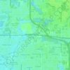 Topografische kaart Tarpon, hoogte, reliëf