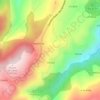 Topografische kaart Pozacas, hoogte, reliëf