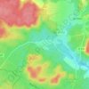 Topografische kaart Les Moutiers, hoogte, reliëf