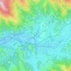 Topografische kaart Uharte, hoogte, reliëf