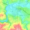 Topografische kaart La Huardière, hoogte, reliëf
