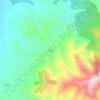 Topografische kaart Alastuey, hoogte, reliëf