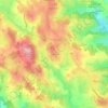 Topografische kaart La Brunie, hoogte, reliëf