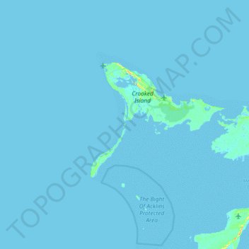 Topografische kaart Goat Cay, hoogte, reliëf