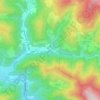 Topografische kaart Stojen, hoogte, reliëf