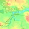 Topografische kaart Lelów, hoogte, reliëf