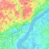 Topografische kaart Wilmington, hoogte, reliëf