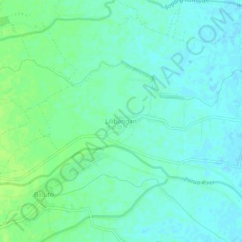 Topografische kaart Lilibangan, hoogte, reliëf
