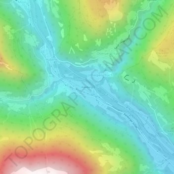 Topografische kaart Kienburg, hoogte, reliëf