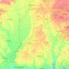 Topografische kaart Mississippi, hoogte, reliëf