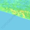 Topografische kaart Santa Rosa Beach, hoogte, reliëf