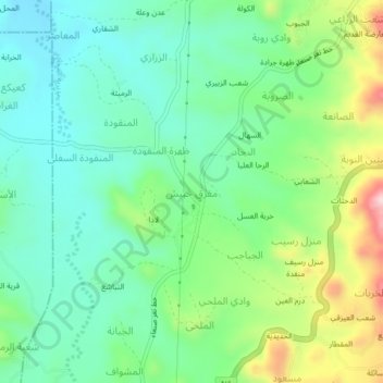 Topografische kaart Mafraq Hubaysh, hoogte, reliëf