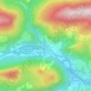 Topografische kaart Mandling, hoogte, reliëf