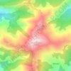 Topografische kaart Pico La Vara, hoogte, reliëf