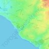 Topografische kaart Le Pontreau, hoogte, reliëf