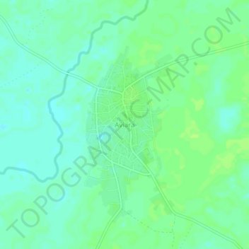Topografische kaart Aviara, hoogte, reliëf