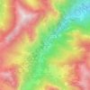Topografische kaart Pian Preit, hoogte, reliëf