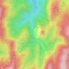 Topografische kaart Cañada de las Fuentes, hoogte, reliëf