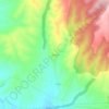 Topografische kaart Nueros, hoogte, reliëf