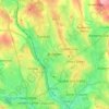 Topografische kaart Burslem, hoogte, reliëf
