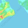 Topografische kaart Kauri Point, hoogte, reliëf