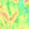 Topografische kaart Gusserane, hoogte, reliëf