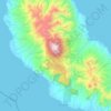 Topografische kaart Bougainville Island, hoogte, reliëf