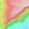 Topografische kaart Peña Negra, hoogte, reliëf