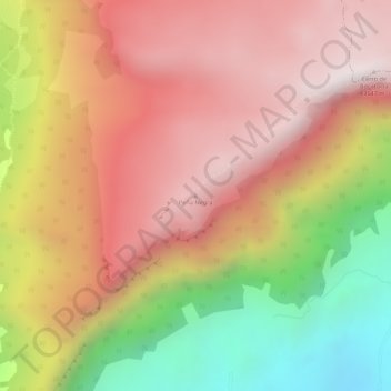 Topografische kaart Peña Negra, hoogte, reliëf