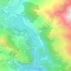 Topografische kaart Lanuza, hoogte, reliëf
