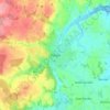 Topografische kaart Odder, hoogte, reliëf