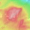 Topografische kaart Mont Rigaud, hoogte, reliëf