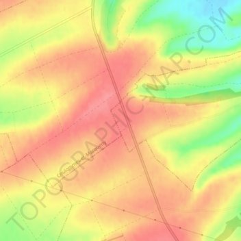 Topografische kaart Champ Bohan, hoogte, reliëf