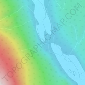 Topografische kaart Niut Range, hoogte, reliëf