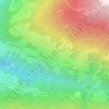 Topografische kaart Gerlosberg, hoogte, reliëf